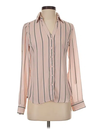 Pre-owned Express Long Sleeve Blouse In Brown