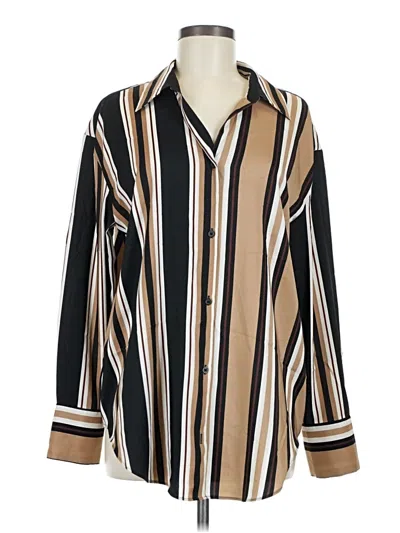 Pre-owned Express Long Sleeve Blouse In Brown