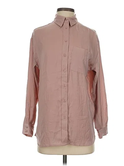 Pre-owned Express Long Sleeve Blouse In Brown