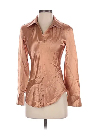 Pre-owned Express Long Sleeve Blouse In Brown