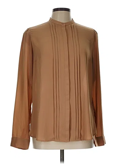 Pre-owned Express Long Sleeve Blouse In Brown