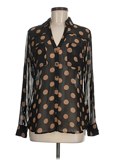 Pre-owned Express Long Sleeve Blouse In Brown