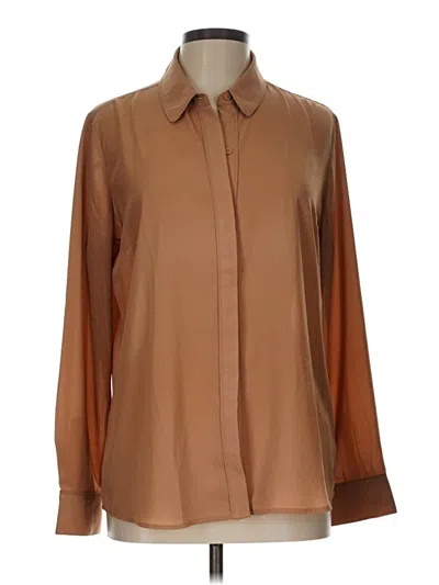 Pre-owned Express Long Sleeve Blouse In Brown