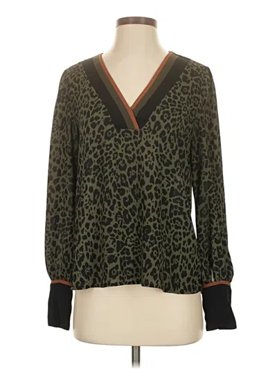 Pre-owned Express Long Sleeve Blouse In Brown