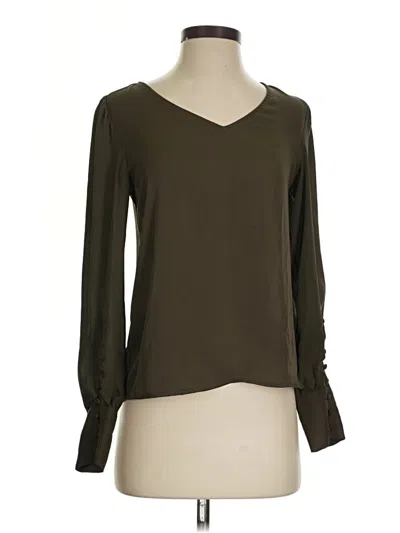 Pre-owned Express Long Sleeve Blouse In Brown