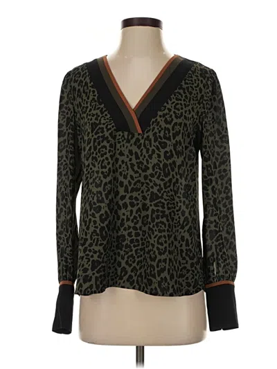 Pre-owned Express Long Sleeve Blouse In Brown