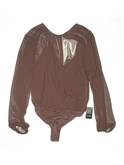 Pre-owned Express Long Sleeve Blouse In Brown