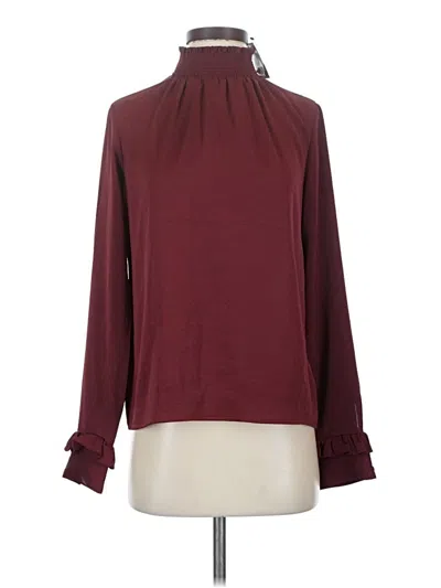 Express Long Sleeve Blouse In Burgundy