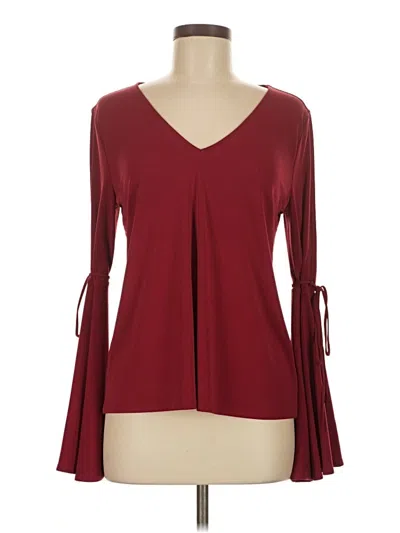 Express Long Sleeve Blouse In Burgundy