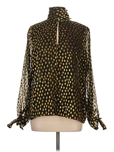 Pre-owned Express Long Sleeve Blouse In Gold