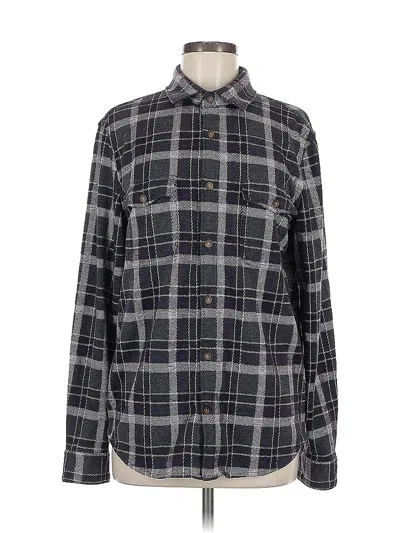 Pre-owned Express Long Sleeve Blouse In Gray