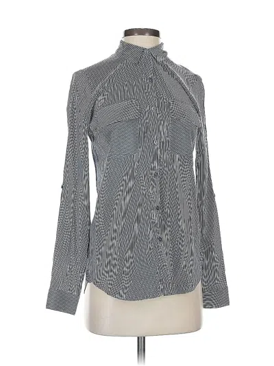 Pre-owned Express Long Sleeve Blouse In Gray