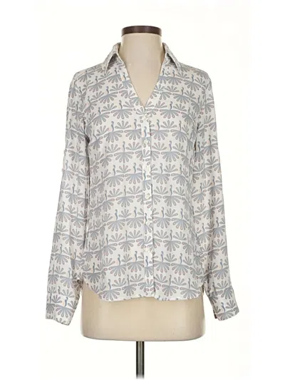 Pre-owned Express Long Sleeve Blouse In Gray