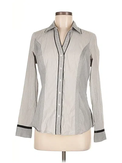 Pre-owned Express Long Sleeve Blouse In Gray