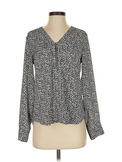 Pre-owned Express Long Sleeve Blouse In Gray