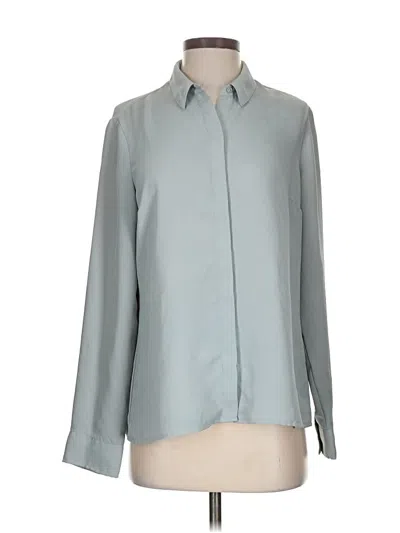 Pre-owned Express Long Sleeve Blouse In Gray
