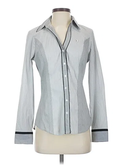 Pre-owned Express Long Sleeve Blouse In Gray
