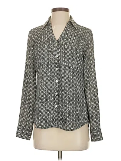 Pre-owned Express Long Sleeve Blouse In Gray