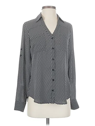Pre-owned Express Long Sleeve Blouse In Gray