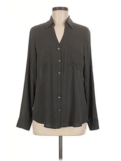 Pre-owned Express Long Sleeve Blouse In Gray