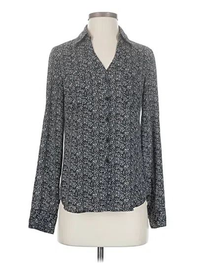 Pre-owned Express Long Sleeve Blouse In Gray