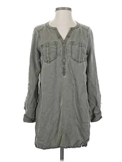 Pre-owned Express Long Sleeve Blouse In Gray