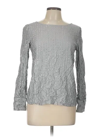Pre-owned Express Long Sleeve Blouse In Gray