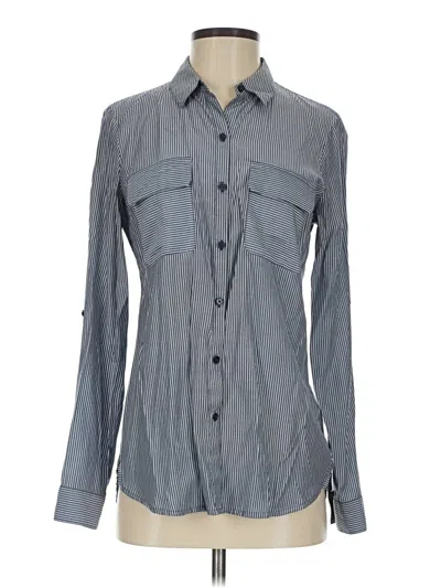 Pre-owned Express Long Sleeve Blouse In Gray