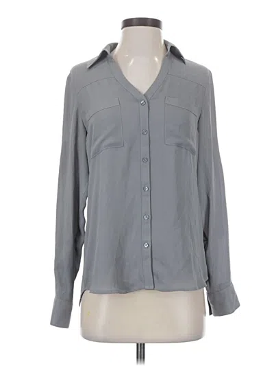 Pre-owned Express Long Sleeve Blouse In Gray