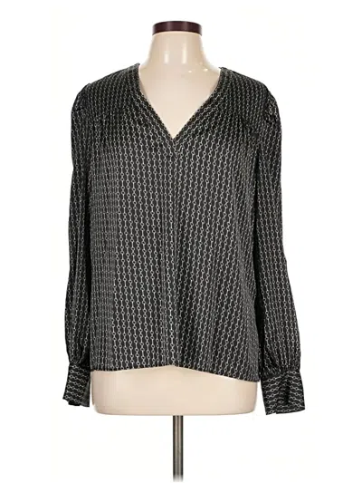 Pre-owned Express Long Sleeve Blouse In Gray