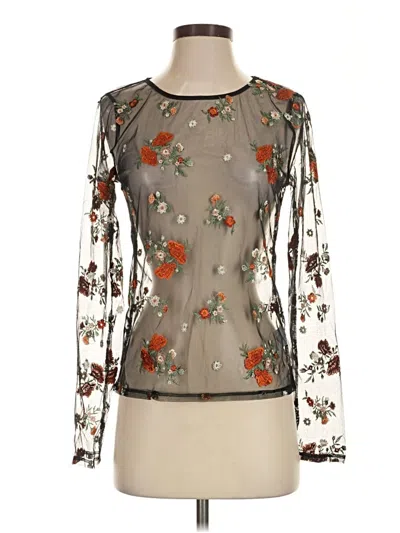 Pre-owned Express Long Sleeve Blouse In Gray