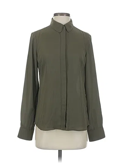 Pre-owned Express Long Sleeve Blouse In Green