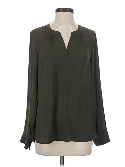 Pre-owned Express Long Sleeve Blouse In Green