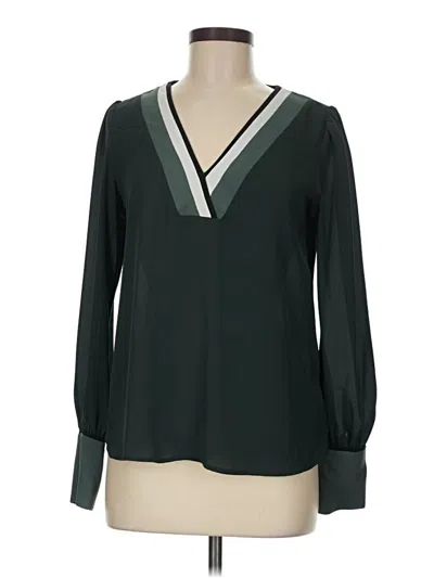 Pre-owned Express Long Sleeve Blouse In Green