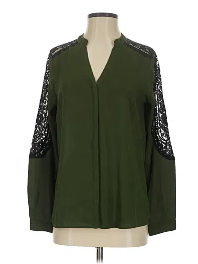 Pre-owned Express Long Sleeve Blouse In Green