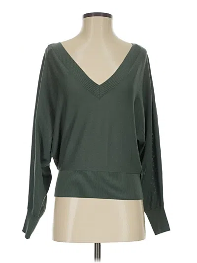 Pre-owned Express Long Sleeve Blouse In Green