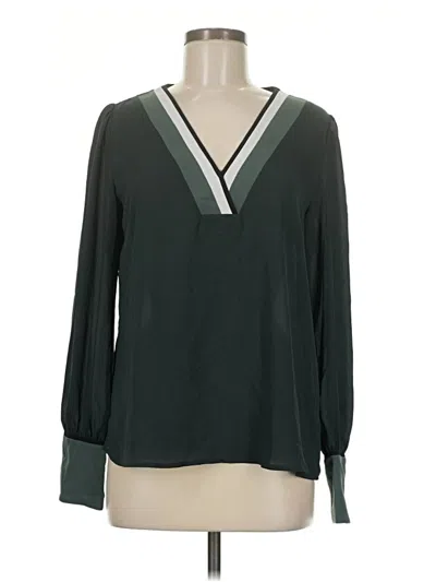 Pre-owned Express Long Sleeve Blouse In Green