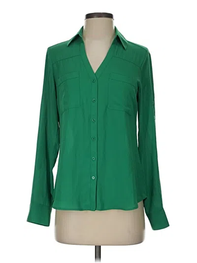 Pre-owned Express Long Sleeve Blouse In Green
