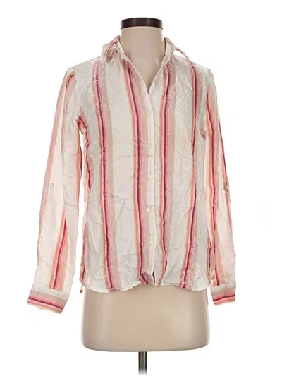 Pre-owned Express Long Sleeve Blouse In Ivory