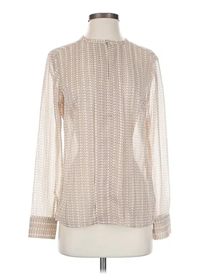 Pre-owned Express Long Sleeve Blouse In Ivory