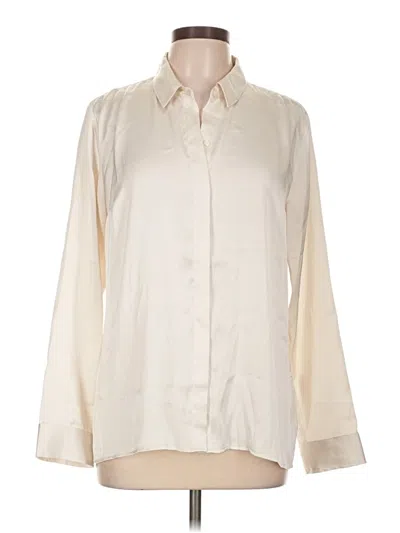 Pre-owned Express Long Sleeve Blouse In Ivory