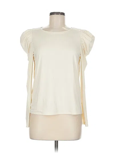 Pre-owned Express Long Sleeve Blouse In Ivory