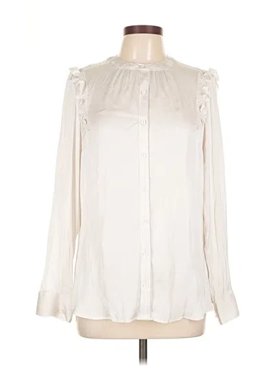 Pre-owned Express Long Sleeve Blouse In Ivory