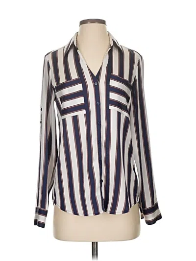 Pre-owned Express Long Sleeve Blouse In Ivory