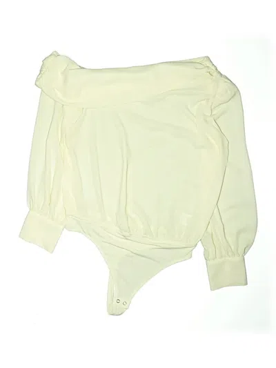 Pre-owned Express Long Sleeve Blouse In Ivory