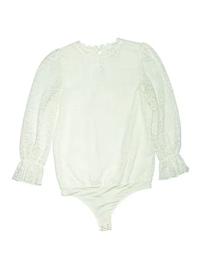 Pre-owned Express Long Sleeve Blouse In Ivory