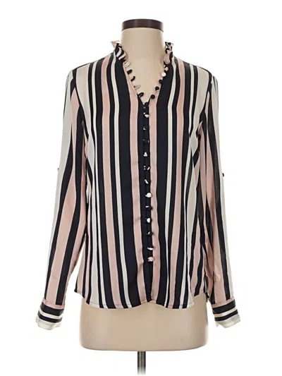 Pre-owned Express Long Sleeve Blouse In Ivory