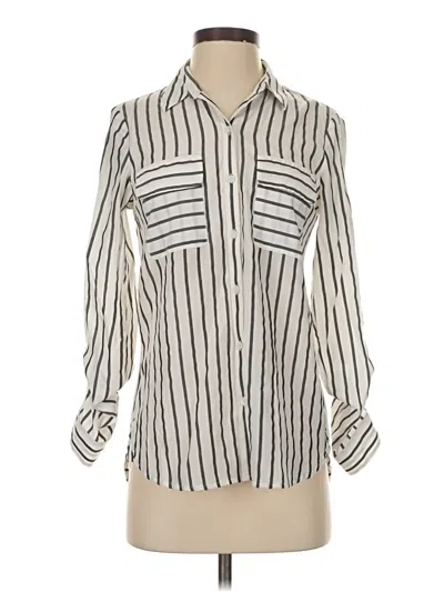 Pre-owned Express Long Sleeve Blouse In Ivory