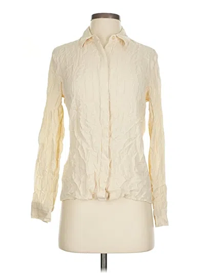 Pre-owned Express Long Sleeve Blouse In Ivory