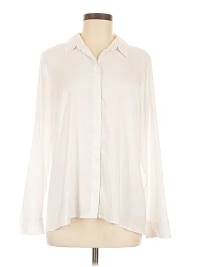 Pre-owned Express Long Sleeve Blouse In Ivory